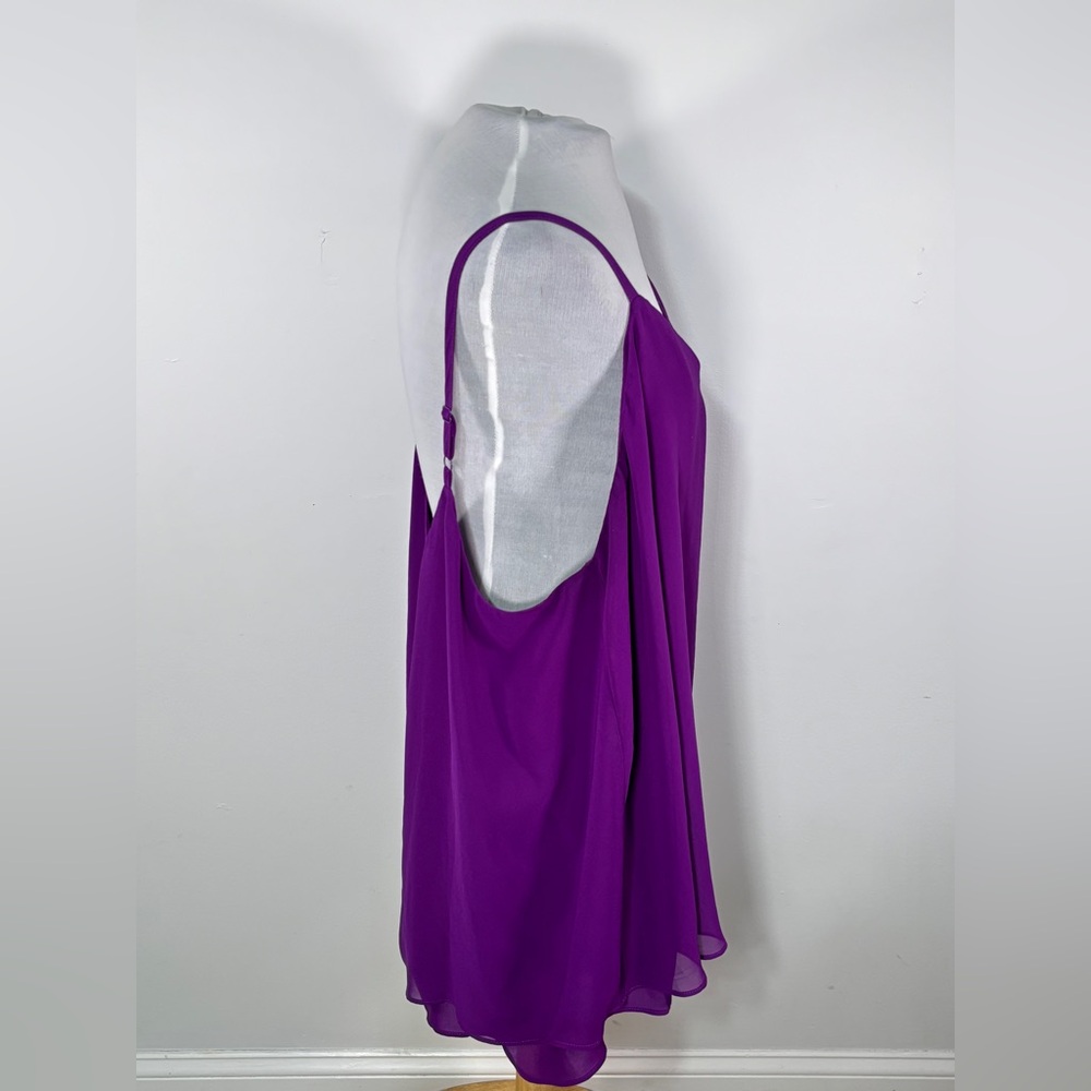 Torrid Flowy Blouse Women's Size 3 Sleeveless Purple Polyester Chiffon Top - Picture 3 of 5